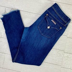 Hudson ankle length raw hem jeans size 30